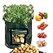 foto Scoolr, confezione da 2 borse per la coltivazione di patate, da 26,5 litri, borsa con finestra di areazione apribile per coltivare ortaggi come patate, carote, cipolle, pomodori, 33 cm x 35 cm nuovo bestseller 2024-2023