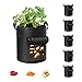 Photo Cavisoo 5-Pack 10 Gallon Potato Grow Bags, Garden Planting Bag with Durable Handle, Thickened Nonwoven Fabric Pots for Tomato, Vegetable and Fruits new bestseller 2024-2023