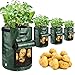 Photo Potato Grow Bags, JJGoo 4 Pack 10 Gallon with Flap and Handles Garden Planting Bag Outdoor Plant Container Planter Pots for Vegetable, Fruits, Tomato new bestseller 2024-2023