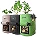 Photo SproutJet 3 Pack 10 Gallon Potato Root Grow Bags, Seed Potatoes for Spring Planting 2022 Upgraded Home Garden Vegetable Bag with Pocket, Sturdy Handles and Window; Large Breathable High End Fabric Bag new bestseller 2024-2023