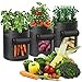 Foto Baogaier Bolsa de Cultivo de Papa, 3 PCS 25L Tela No Tejida Macetas de Plantas Patatas Fresas Hortalizas Zanahoria con Ventana para Jardin Huerto Casa Terraza Exterior Interior, Negro 7 Galones nuevo éxito de ventas 2024-2023