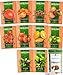 Photo Heirloom Tomato Seeds for Planting - 8 Varieties Plus 2 Basil Herb Seeds for Planting Indoors or Outdoor Gardens | Zebra, Roma, Yellow Plum, Amish, Cherry, Cherokee, Beefsteak, Krim, Basil new bestseller 2024-2023