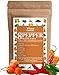 Photo Heirloom Pepper Seed Variety Pack | 8 Hot & Sweet Peppers For Planting | Garden Vegetable Seeds | Cayenne, California Bell Pepper, Poblano, Thai Chili, Habanero, Jalepeno, Serrano, Ghost Pepper new bestseller 2025-2024