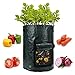 Photo ANPHSIN 4 Pack 10 Gallon Garden Potato Grow Bags with Flap and Handles Aeration Fabric Pots Heavy Duty new bestseller 2024-2023