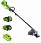 trimmer Greenworks 2100207 G-MAX 40V GD40STK2X, characteristics and Photo