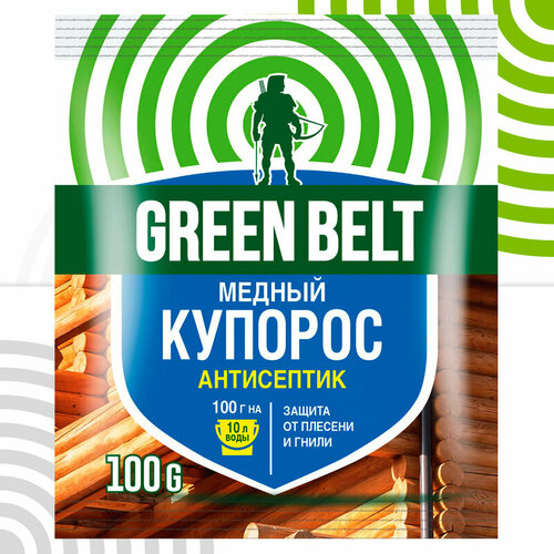 фотография Медный купорос GREEN BELT, антисептик от гнили и плесени, 100гр, купить онлайн за 117 рубл