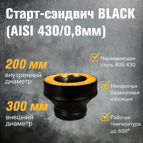 фотография Старт-сэндвич BLACK (AISI 430/0,8мм) (200х300), купить онлайн за 4512 рубл