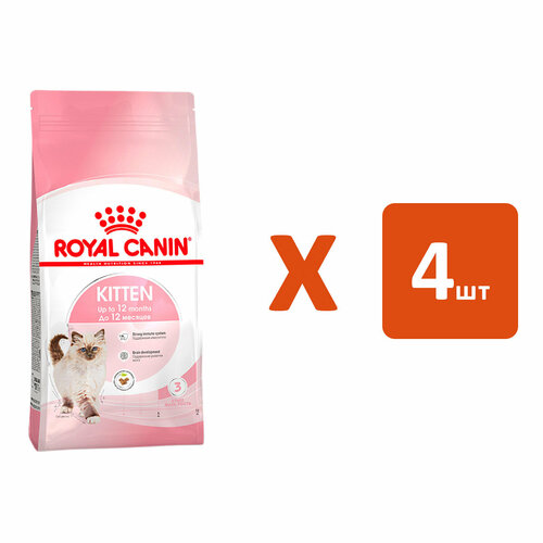 фотография ROYAL CANIN KITTEN 36 для котят 2 кг х 4 шт, купить онлайн за 9625 рубл