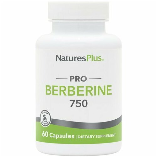 фотография Natures Plus Pro, Berberine, Берберин 750 мг, 60 капсул, купить онлайн за 2529 рубл