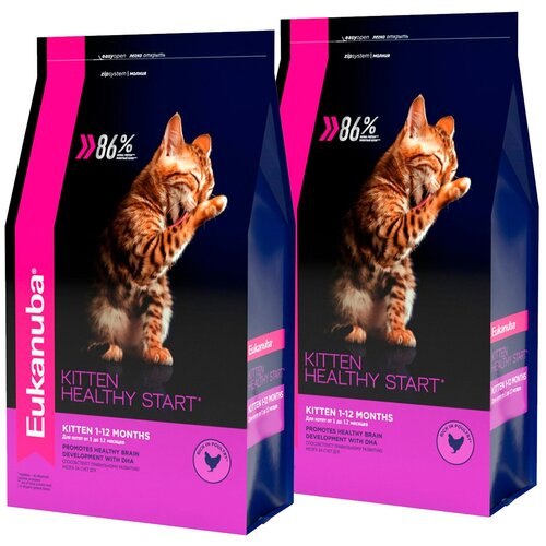 фотография EUKANUBA KITTEN HEALTHY START для котят с птицей (5 + 5 кг), купить онлайн за 9762 рубл