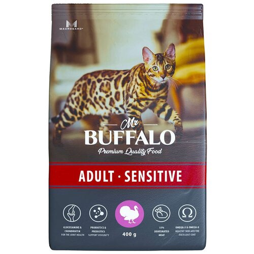 фотография Корм Mr.Buffalo ADULT SENSITIVE 0,4кг (индейка) д/кошек, купить онлайн за 610 рубл