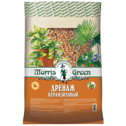 фотография Дренаж керамзитовый Morris Green, 15 л, 6 кг, купить онлайн за 950 рубл