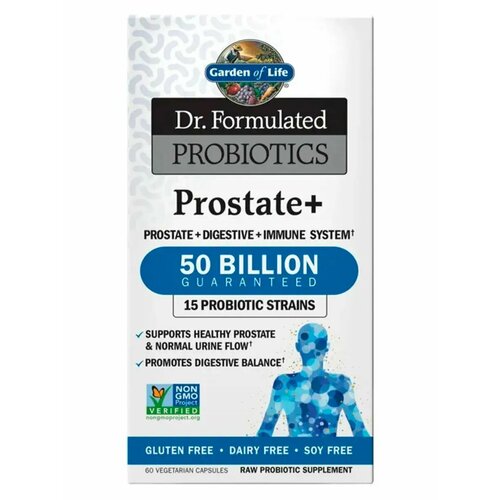 фотография Пробиотики для простаты Prostate+ 60 вегитарианских капсул, купить онлайн за 6239 рубл