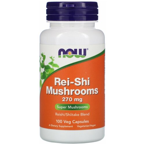 фотография Капсулы NOW Rei-Shi Mushrooms, 110 г, 270 мг, 100 шт., купить онлайн за 2380 рубл