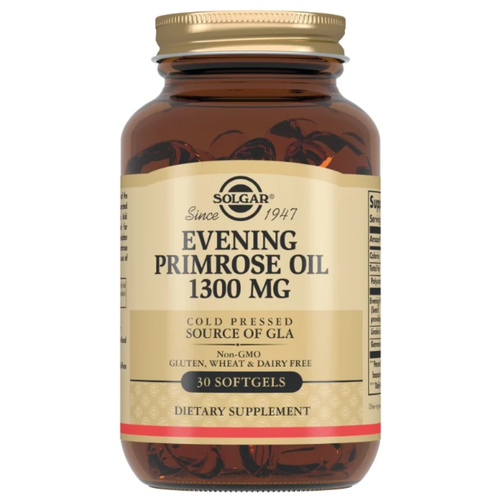 фотография Solgar Evening Primrose Oil капс., 1300 мг, 135 г, 30 шт., купить онлайн за 1899 рубл