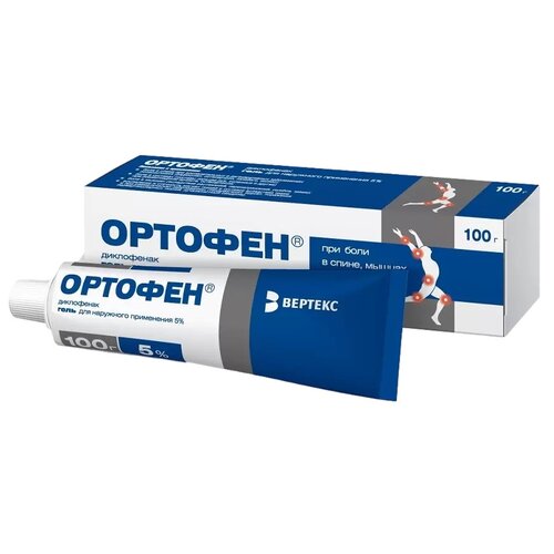 фотография Ортофен гель д/нар. прим., 5%, 100 г, купить онлайн за 373 рубл