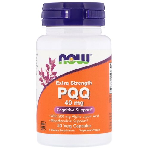 фотография Капсулы NOW PQQ Extra Strength, 50 г, 40 мг, 50 шт., купить онлайн за 4030 рубл