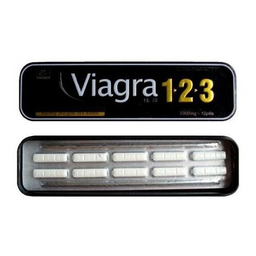 фотография Виагра 123 (Viagra 123) - препарат для потенции 10 шт., купить онлайн за 754 рубл