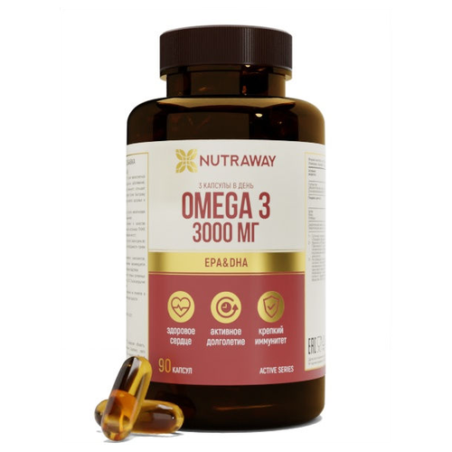 фотография Omega 3 капс., 3000 мг, 90 шт., купить онлайн за 752 рубл