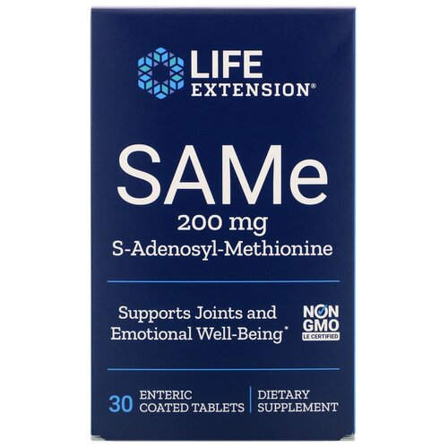 фотография Таблетки Life Extension SAMe, 90 г, 200 мг, 30 шт., купить онлайн за 3640 рубл