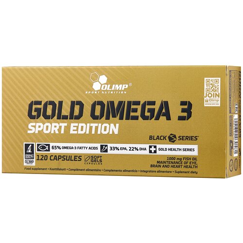 фотография Gold Omega 3 Sport Edition капс., 300 г, 120 шт., купить онлайн за 2589 рубл