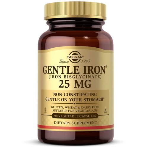 фотография Gentle Iron (Iron Bisglycinate) капс., 25 мг, 90 шт., купить онлайн за 1325 рубл