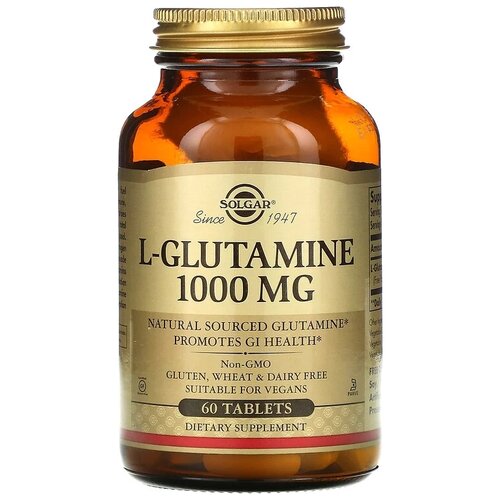 фотография Solgar L-Glutamine таб., 1000 мг, 250 г, 60 шт., купить онлайн за 1493 рубл