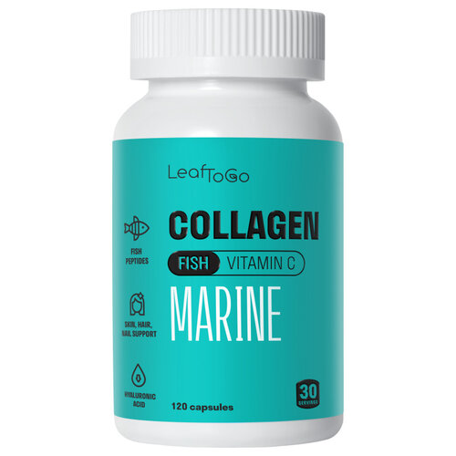 фотография LeafToGo Marine Collagen + Vitamin C капс., 90 шт., купить онлайн за 485 рубл