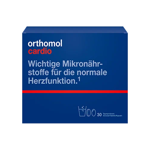 фотография Orthomol Cardio (порошок, таб. и капс.), 30 шт., купить онлайн за 6900 рубл